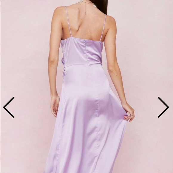 Nasty Gal Lavender Slit Wrap Maxi Dress - Picture 5 of 12